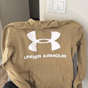 Under Armour Brown Hoodie with White Logo